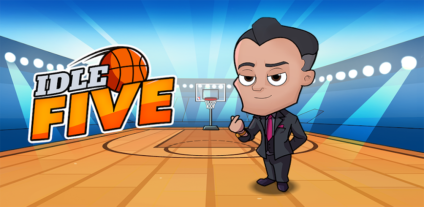 Idle Five Basketball Tycoon MOD APK 1.50.2 [Menu, Money/Attack speed]