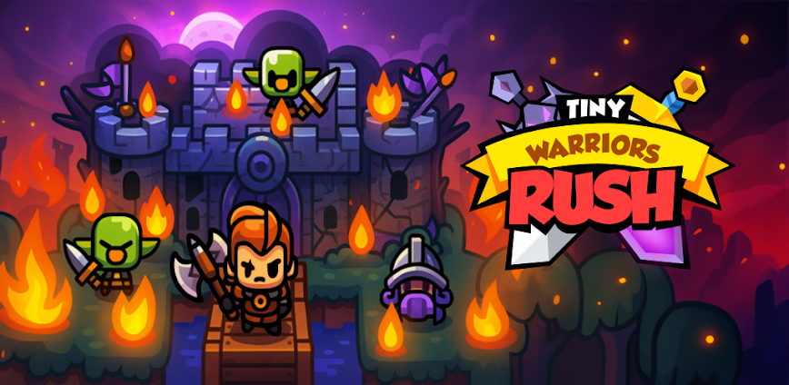 Tiny Warriors Rush MOD APK 1.12.2 [Menu/High Meat Gain]