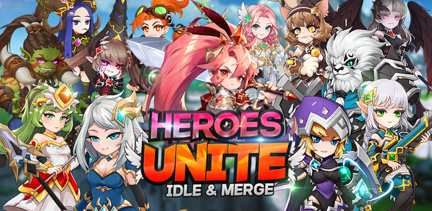 HEROES UNITE: IDLE & MERGE MOD APK 3.8.0 [HP Boss/Enemy/Dragon]